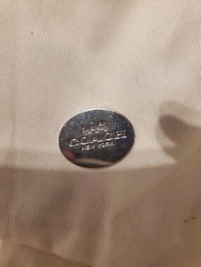 Coach Silver Round Logo Snap Button